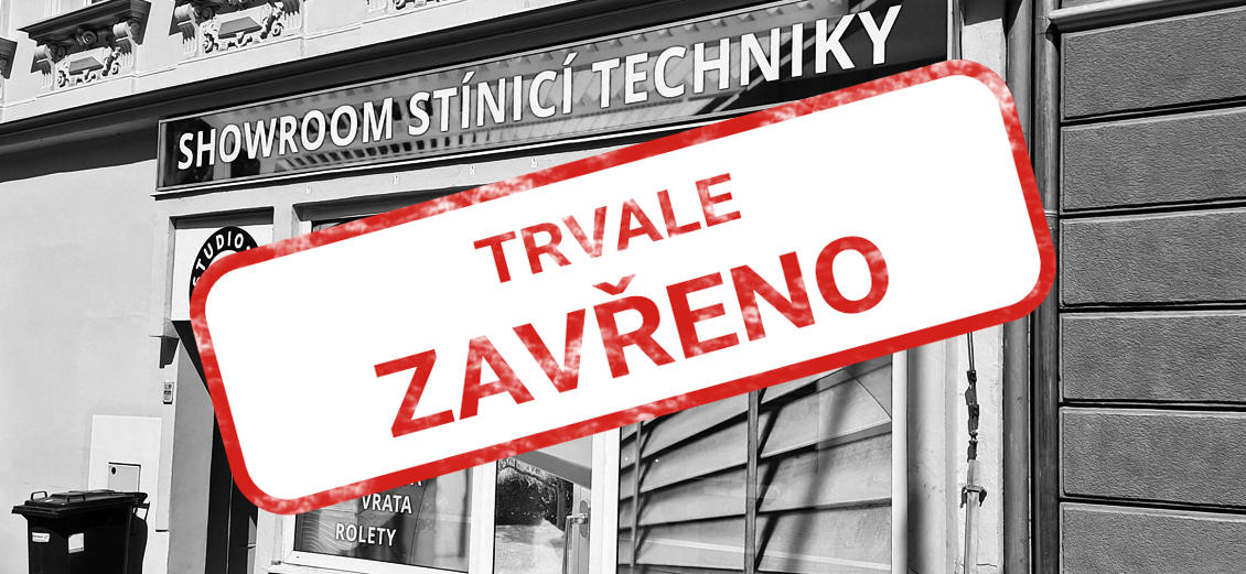 Uzavřený showroom stínicí techniky STUDIO H+H